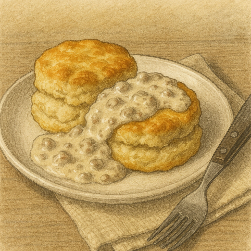Country Biscuits with Sausage Gravy