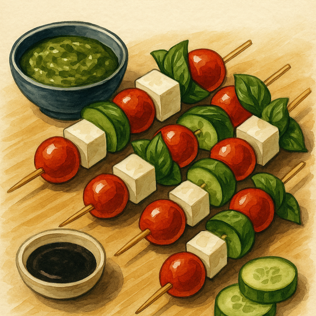 Garden Fresh Caprese Skewers