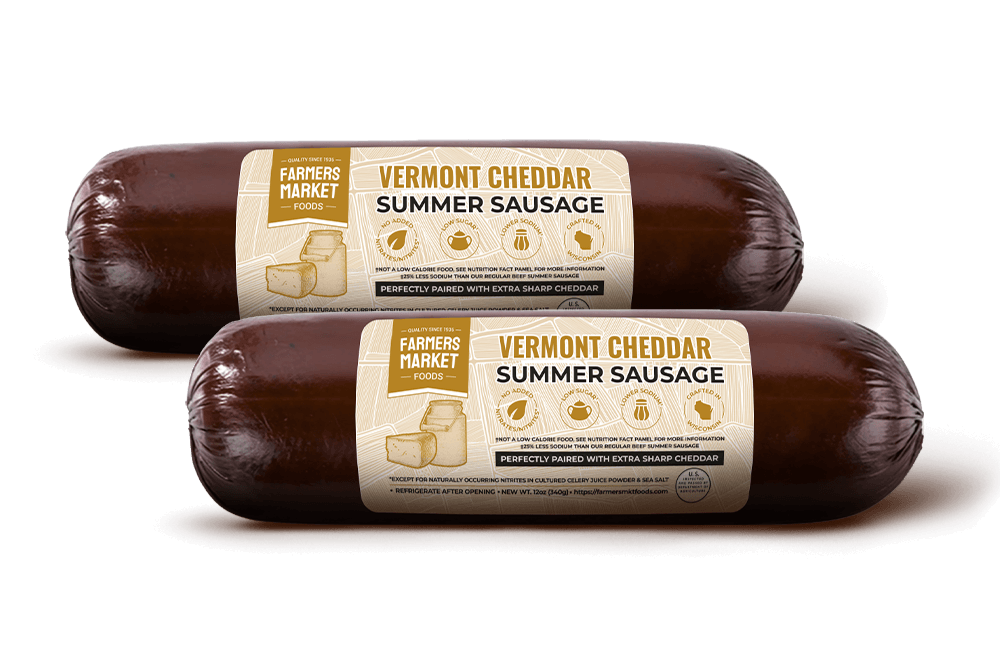 Vermont Cheddar Summer Sausage 12oz 2-Pack