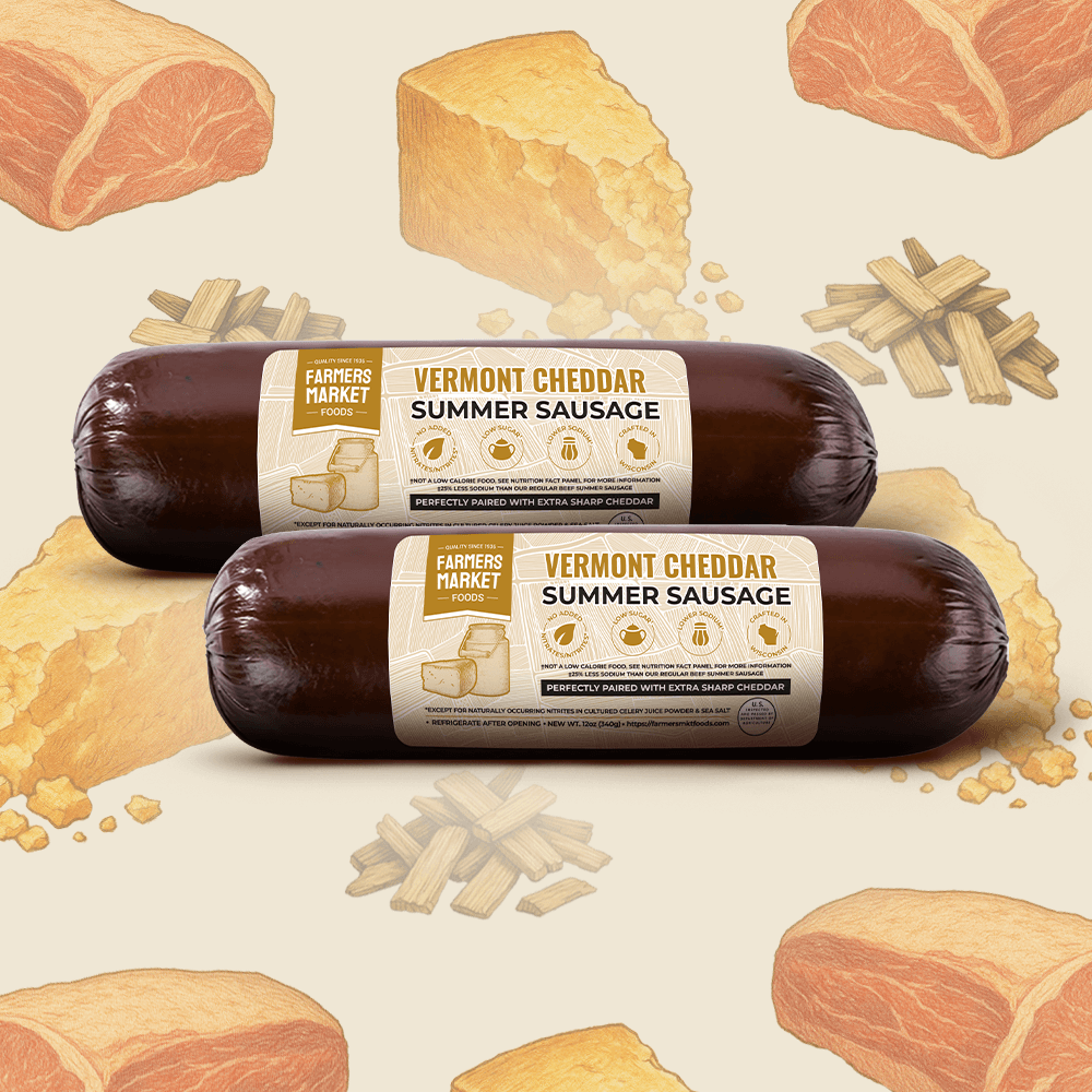 Vermont Cheddar Summer Sausage 12oz 2-Pack