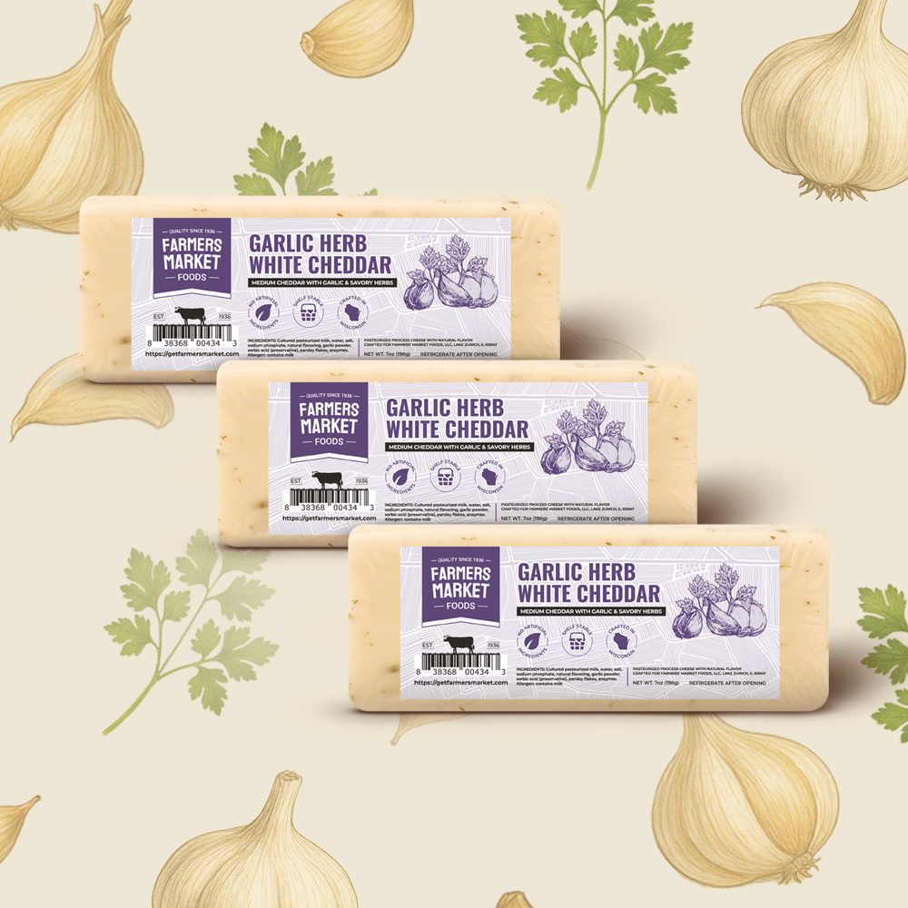 Garlic Herb White Cheddar 3-Pack