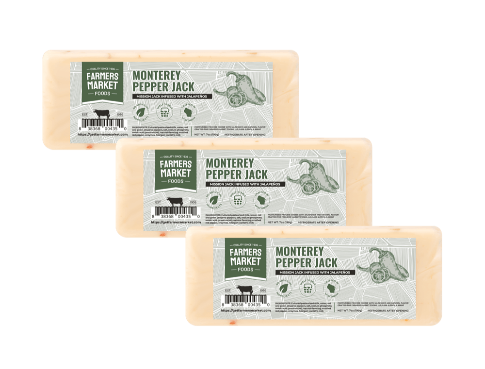 Monterey Pepper Jack Cheese 3-Pack