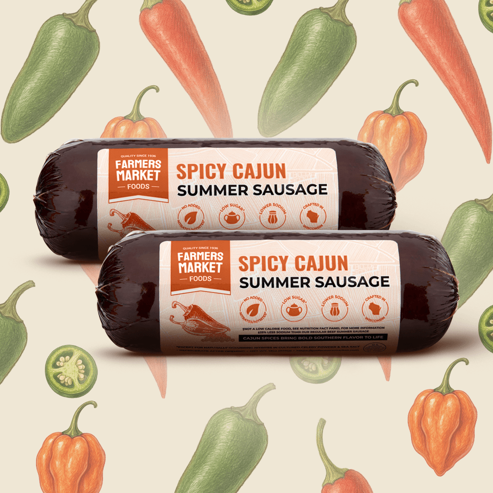 Spicy Cajun Summer Sausage 2-Pack