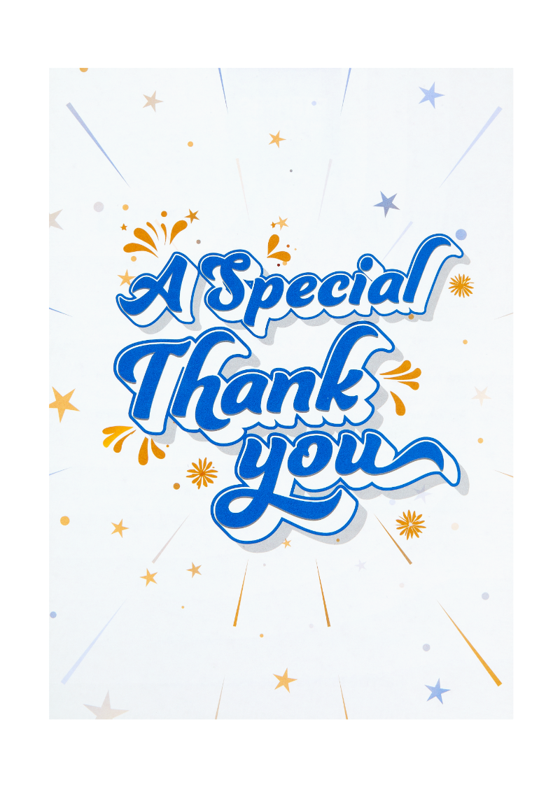 "A Special Thank You" Card