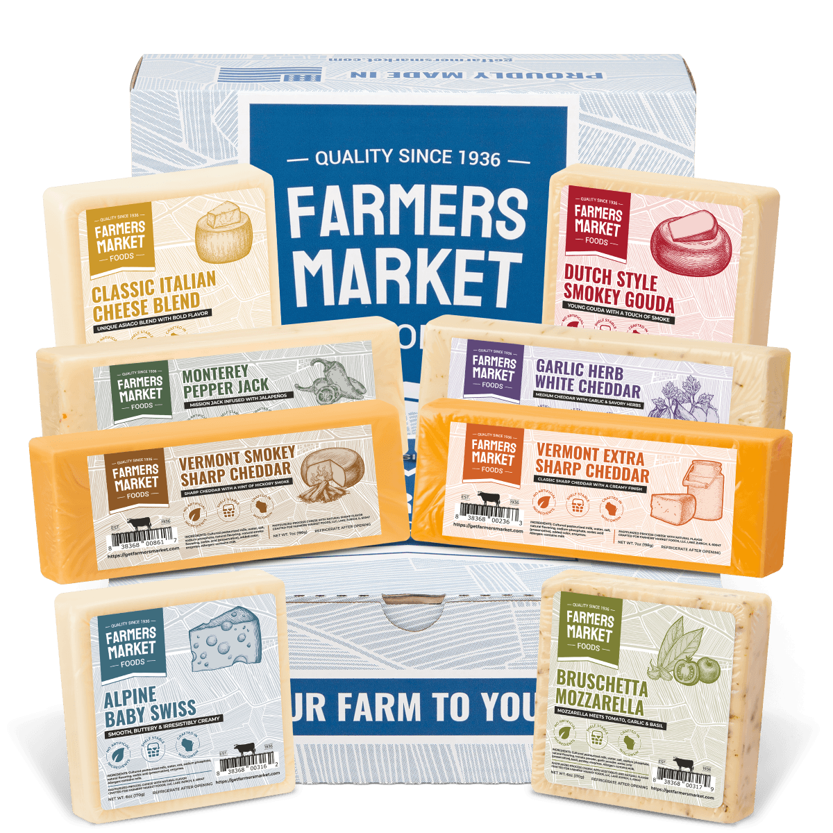 Cheese Block Assortment 8-Pack