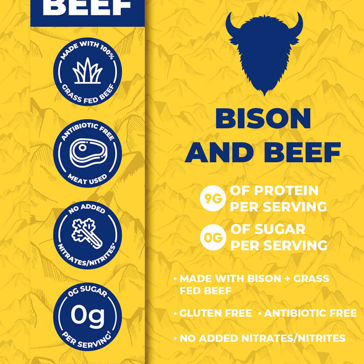Bison & Beef Snack Sticks 12-Pack