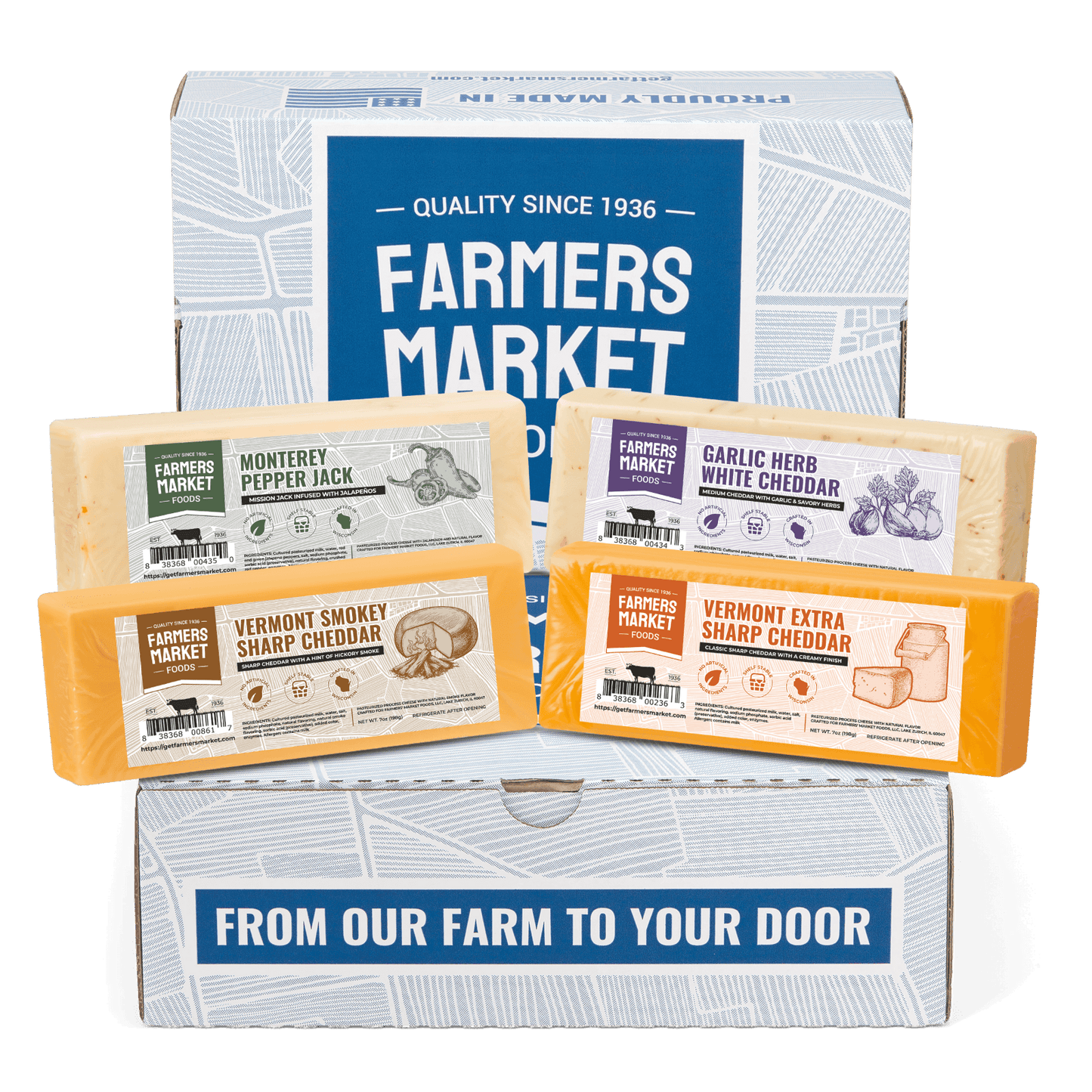 Cheese Block Assortment 7oz 4-Pack