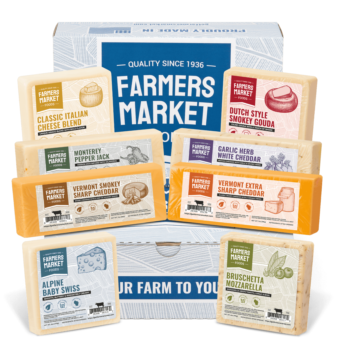 Cheese Block Assortment 8-Pack