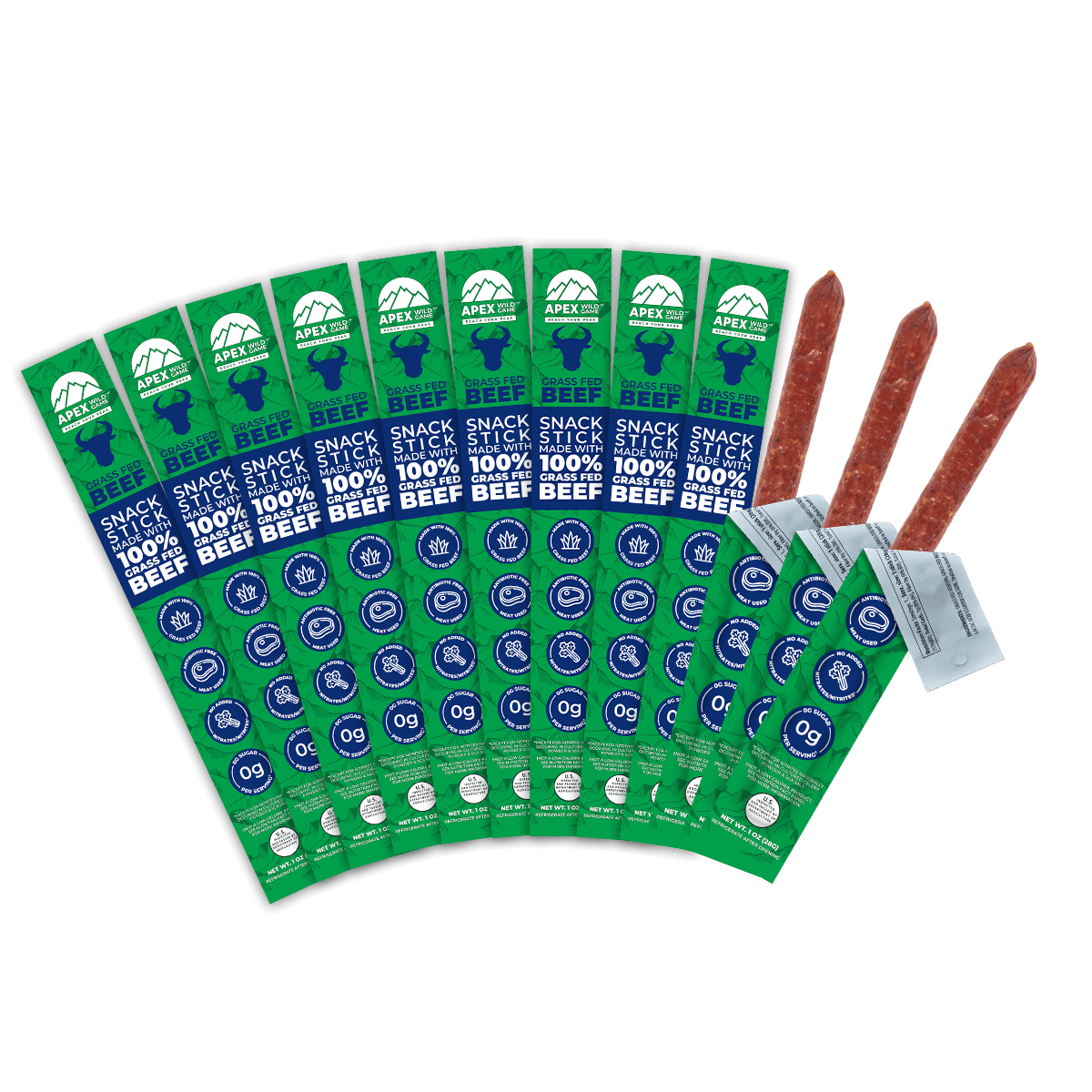 Grass Fed Beef Snack Sticks 12-Pack