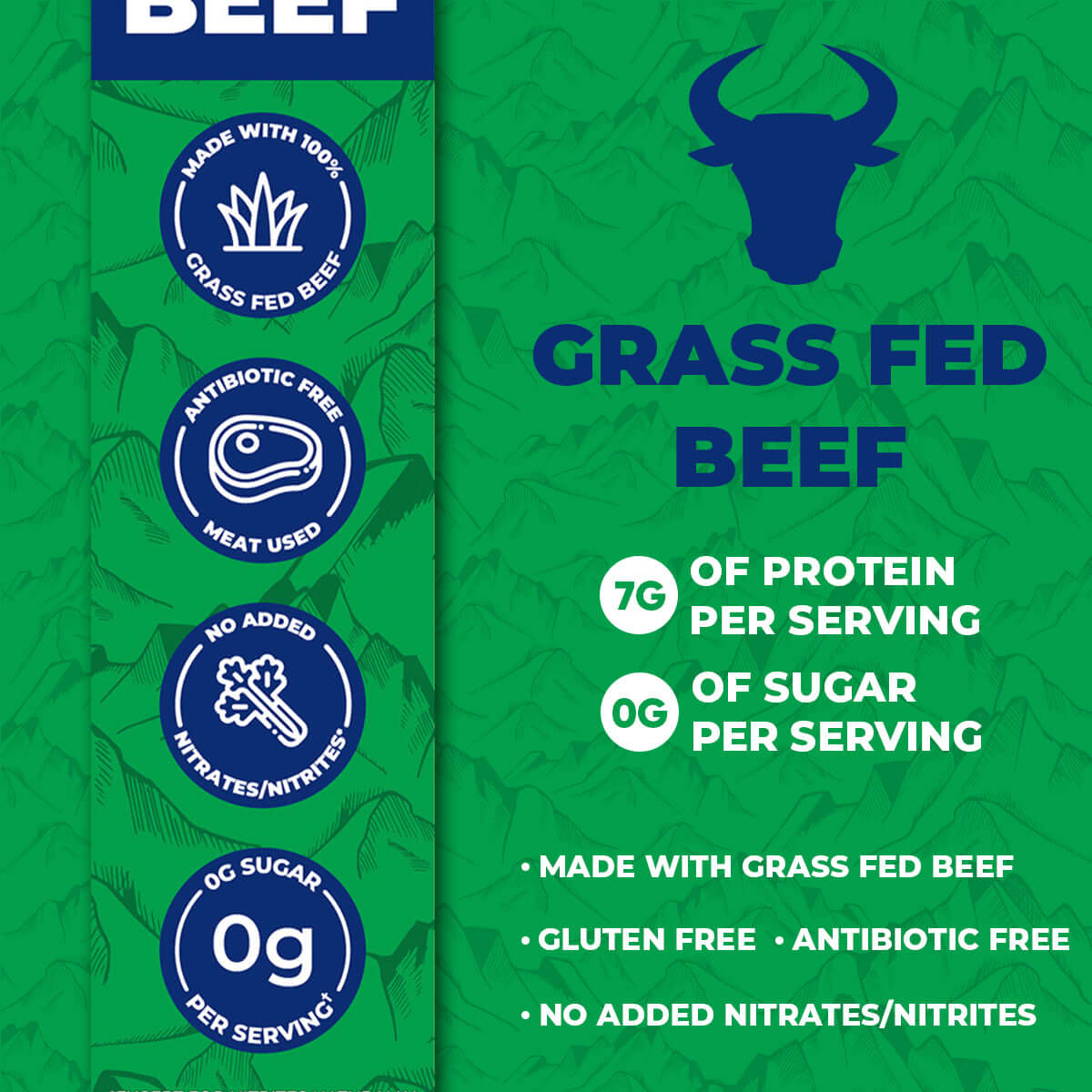 Grass Fed Beef Snack Sticks 12-Pack