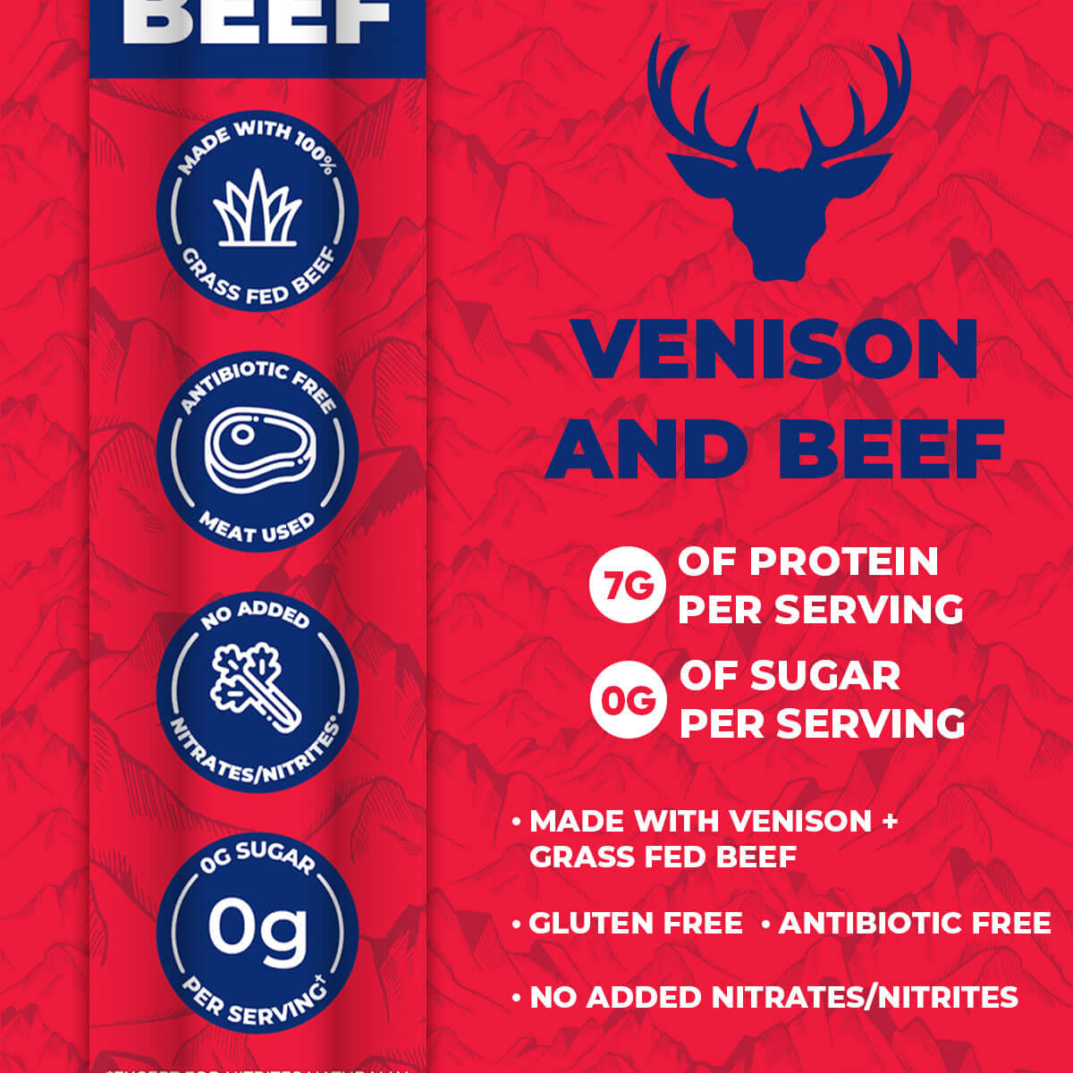 Venison & Beef Snack Sticks 12-Pack
