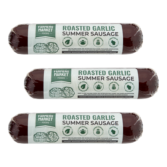 Roasted Garlic Summer Sausage 3-Pack