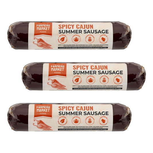 Spicy Cajun Summer Sausage 3-Pack