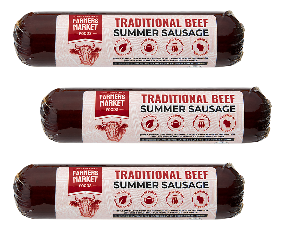Traditional Beef Summer Sausage 3-Pack