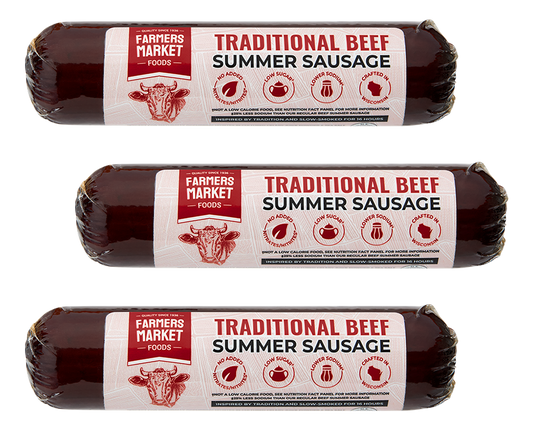Traditional Beef Summer Sausage 3-Pack