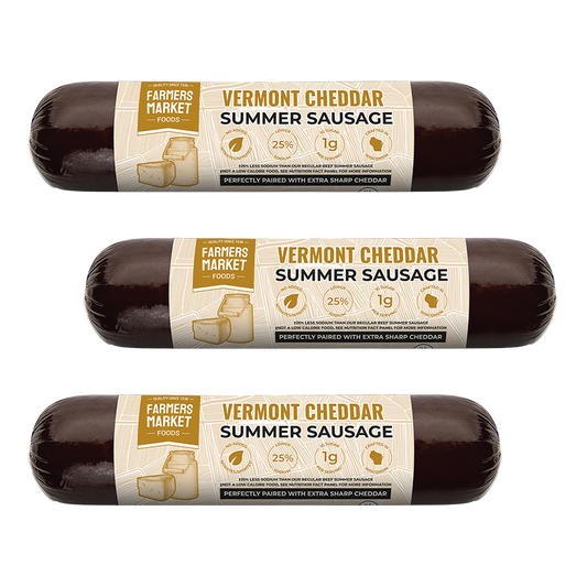 Vermont Cheddar Summer Sausage 3-Pack